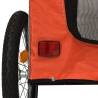 Pet Bike Trailer - Orange & Grey Oxford Fabric, Iron Frame