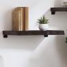 Wall Shelf Dark Brown 60x40x(2-6) cm Treated Solid Wood Oak Colour dark brown Size 60 x 40 x 6 cm Quantity in Package 1 Number of Pieces 