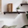 Wall Shelf Dark Brown 60x40x(2-6) cm Solid Oak - Hipomarket