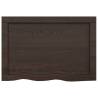 Wall Shelf Dark Brown 60x40x(2-6) cm Solid Oak - Hipomarket