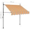 Manual Retractable Awning with LED, 100 cm - Yellow & Blue