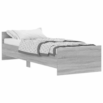 Bed Frame Grey Sonoma 75x190 cm - Stylish & Durable Design