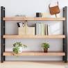 Light Brown Wall Shelf - Solid Oak Wood | Hipomarket UK