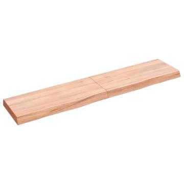 Light Brown Wall Shelf - Solid Oak Wood | Hipomarket UK