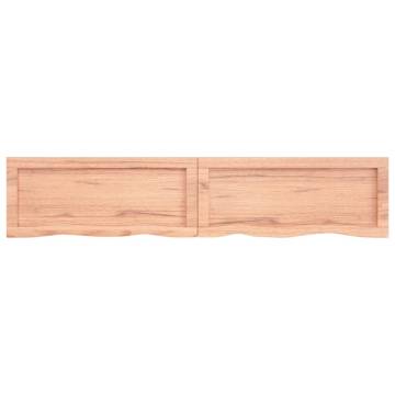 Light Brown Wall Shelf - Solid Oak Wood | Hipomarket UK