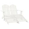 2-Seater Garden Adirondack Chair&Ottoman Fir Wood White Colour white Quantity in Package 1 