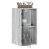 Wall Cabinet with Glass Doors - Grey Sonoma 35x37x68.5 cm