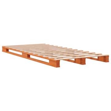 Pallet Bed Wax Brown 90x200 cm Solid Wood Pine - HipoMarket