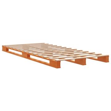 Pallet Bed Wax Brown 90x200 cm Solid Wood Pine - HipoMarket