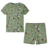 Kids' Pyjamas with Short Sleeves Light Khaki 92 Size 92 (1.5-2y) 