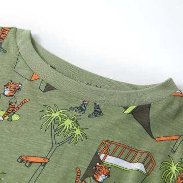 Kids' Short Sleeve Pyjamas in Light Khaki - Comfort & Style