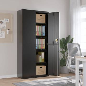 File Cabinet Black 90x40x200 cm Steel - Durable & Stylish Storage