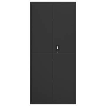 File Cabinet Black 90x40x200 cm Steel - Durable & Stylish Storage