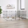 36-Panel Pet Cage with Door Black 35x35 cm Steel Size 1.5 cm Model 36-panel with door 