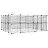 36-Panel Black Pet Cage - Spacious & Safe for Pets