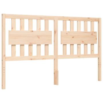 Solid Wood Bed Frame with Headboard 160x200 cm | HipoMarket