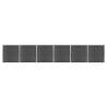 Fence Panel Set WPC 1045x186 cm Black Colour black Quantity in Package 1 Model 6 sections 