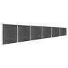 Fence Panel Set WPC 1045x186 cm Black - Durable & Stylish