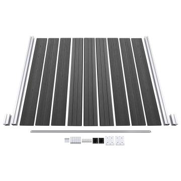 Fence Panel Set WPC 1045x186 cm Black - Durable & Stylish