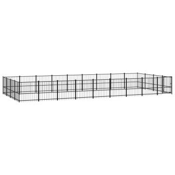 Outdoor Dog Kennel Steel 33.87 m² - Safety & Comfort