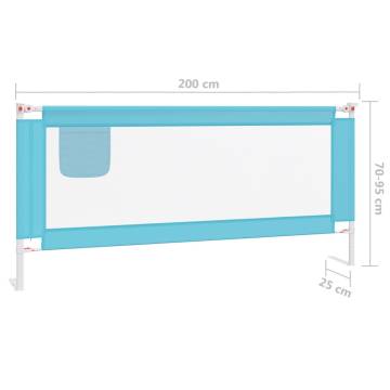 Toddler Safety Bed Rail Blue 200x25 cm | Hipomarket UK