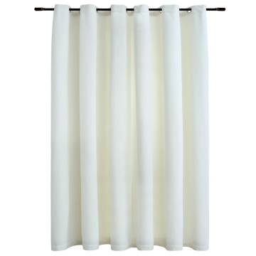 Blackout Velvet Curtain Cream 290x245 cm - Stylish & Functional