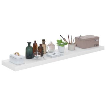 Floating Wall Shelf High Gloss White - Stylish & Durable Design