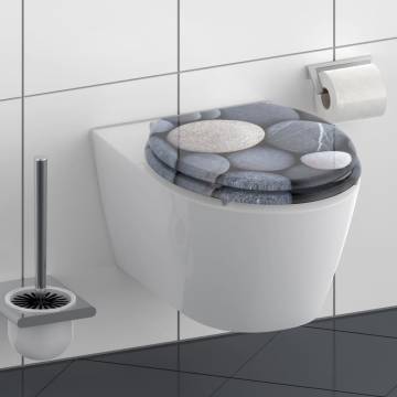 SCHÜTTE Soft-Close Toilet Seat - GREY STONE | Hipomarket