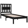 Black Solid Wood Pine Bed Frame 75x190 cm - Small Single