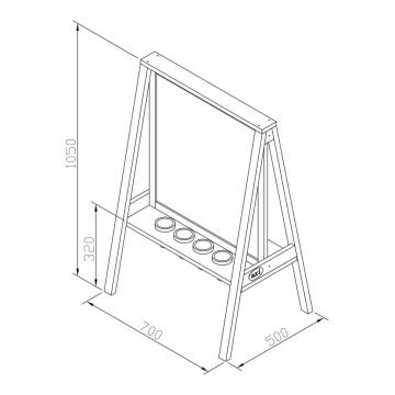 AXI Activity Easel Eric Dark Brown - Creativity Unleashed