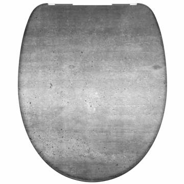 SCHÜTTE Industrial Grey Soft-Close Toilet Seat | Hipomarket UK