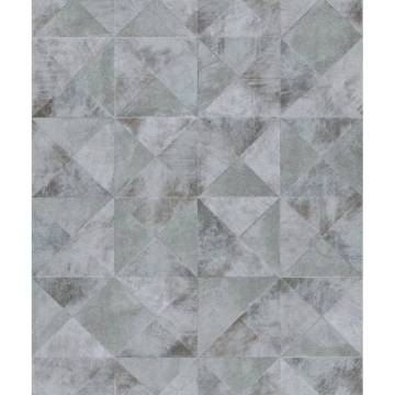 Noordwand Wallpaper Topchic Graphic Shapes Metallic Grey