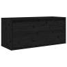 Black Wall Cabinet 80x30x35 cm - Solid Wood Pine | HipoMarket