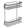 Metaltex 2-Tier Douche Rack - Stylish Black Bathroom Organizer