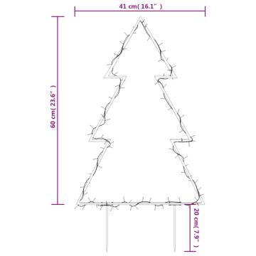 Christmas Light Decoration Tree - 80 LEDs, 60 cm | HipoMarket