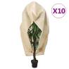 Plant Fleece Covers with Zip 10 pcs 70 g/m² 1x1.55 m Colour beige Size 1 x 1.55 m Quantity in Package 10 