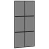 Stylish Black Sliding Door 102.5x205 cm - Tempered Glass & Aluminium