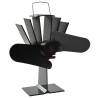 Heat Powered Stove Fan 2 Blades Black Size 21 x 12.5 x 21.5 cm (2 blades) 