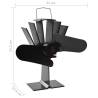 Heat Powered Stove Fan 2 Blades Black - Efficient Room Heating