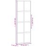 Sliding Door Black 76x205 cm - Tempered Glass & Aluminium