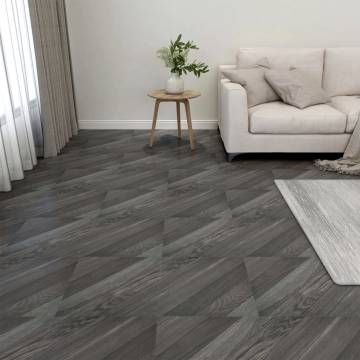 Self-Adhesive PVC Flooring Planks - Grey Striped, 20 pcs