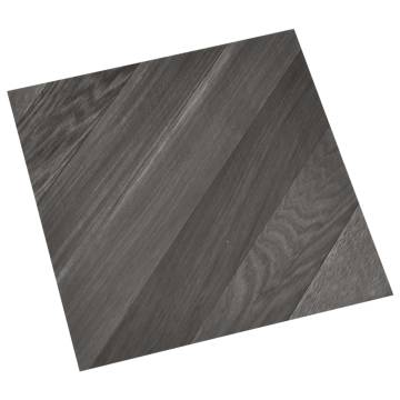 Self-Adhesive PVC Flooring Planks - Grey Striped, 20 pcs