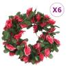 Artificial Flower Garlands 6 pcs Spring Rose Red 250 cm Colour rose 