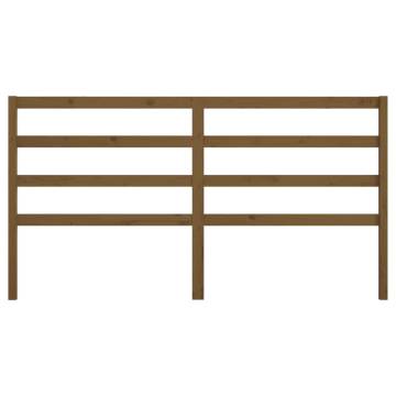 Honey Brown Solid Wood Bed Headboard - 186x4x100 cm