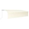 Manual Retractable Awning 6x3m Cream - Stylish Outdoor Shade