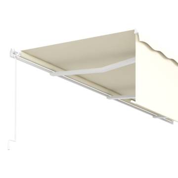 Manual Retractable Awning 6x3m Cream - Stylish Outdoor Shade