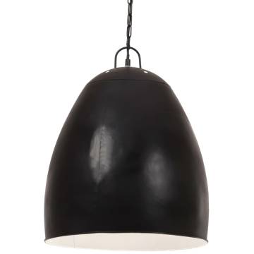 Industrial Hanging Lamp 25W Black Round E27 - Hipomarket