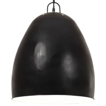 Industrial Hanging Lamp 25W Black Round E27 - Hipomarket