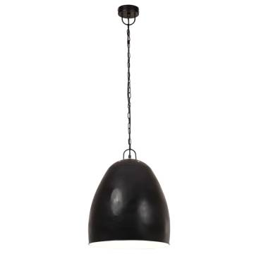 Industrial Hanging Lamp 25W Black Round E27 - Hipomarket