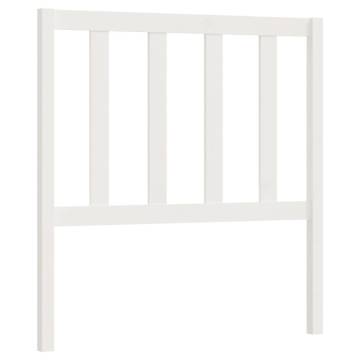 Stylish White Bed Headboard - Solid Pine Wood | HipoMarket